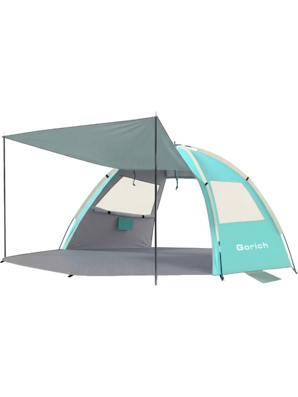 Lightweight Beach Tent with Canopy - Easy Setup, UPF50+ UV Protection for Family